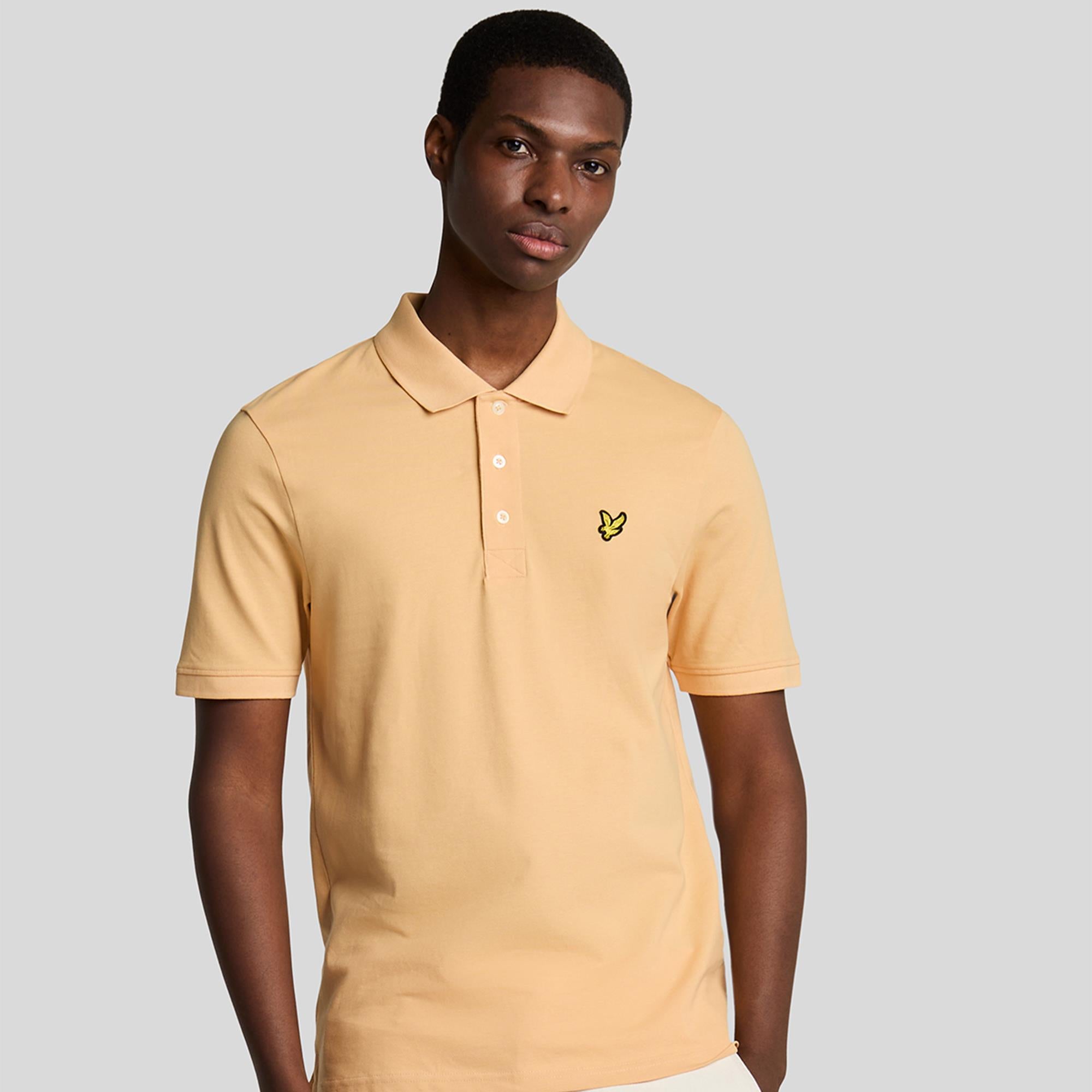 Lyle & Scott Plain Mens Polo Shirt Sherbet